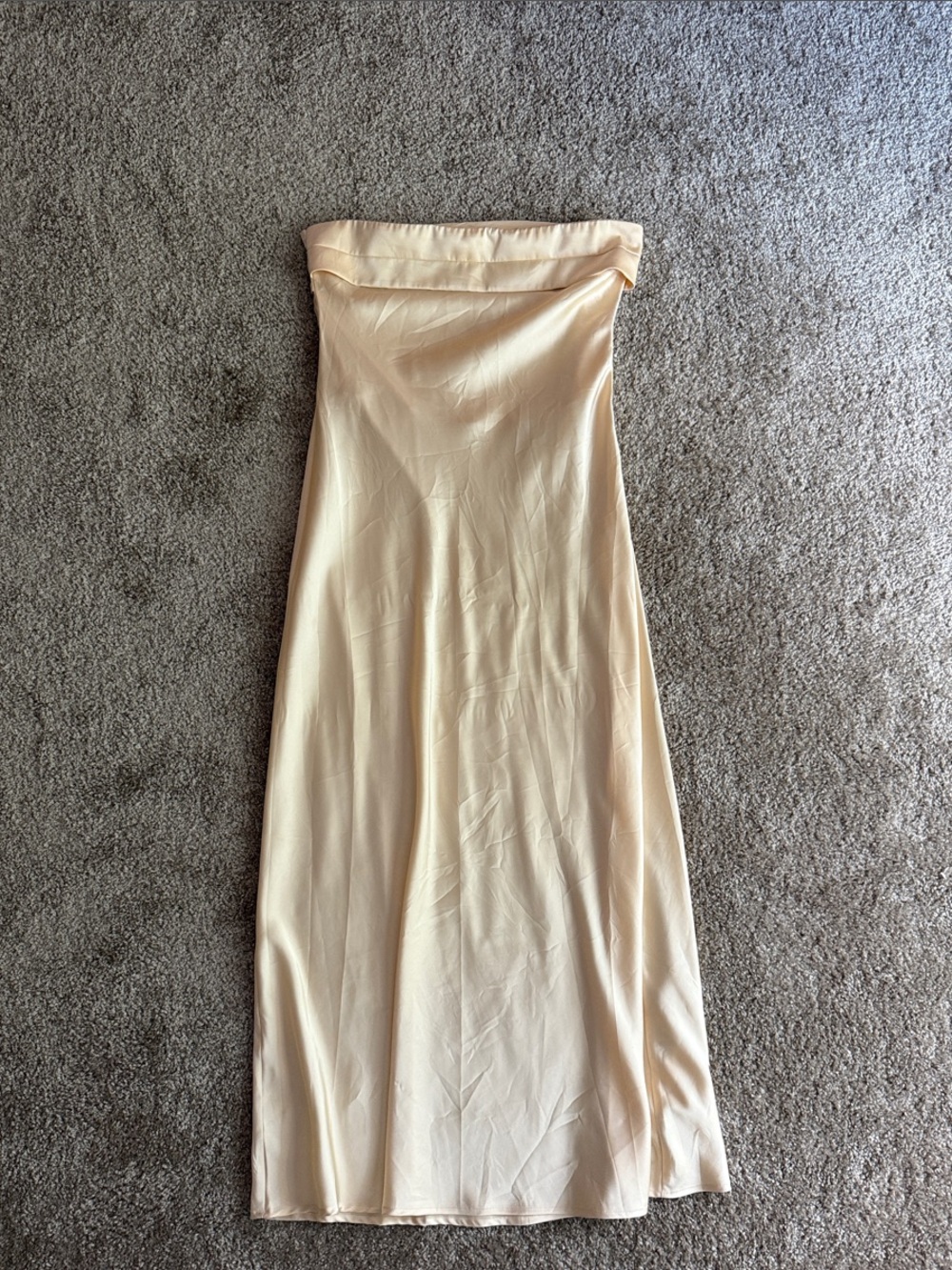 Beginning Boutique Strapless Yellow Dress